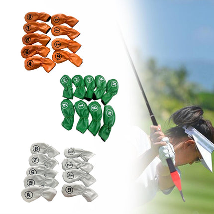 9Pcs Golf Iron Headcovers Fashion Golf Accessories Golf Iron Head Protectors Green