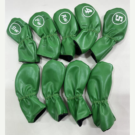 9Pcs Golf Iron Headcovers Fashion Golf Accessories Golf Iron Head Protectors Green