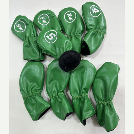 9Pcs Golf Iron Headcovers Fashion Golf Accessories Golf Iron Head Protectors Green