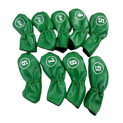 9Pcs Golf Iron Headcovers Fashion Golf Accessories Golf Iron Head Protectors Green