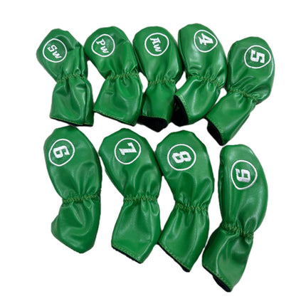9Pcs Golf Iron Headcovers Fashion Golf Accessories Golf Iron Head Protectors Green