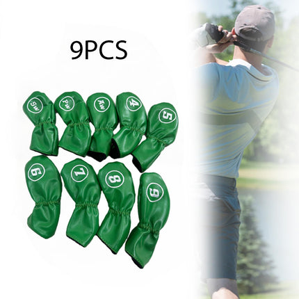 9Pcs Golf Iron Headcovers Fashion Golf Accessories Golf Iron Head Protectors Green