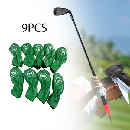 9Pcs Golf Iron Headcovers Fashion Golf Accessories Golf Iron Head Protectors Green