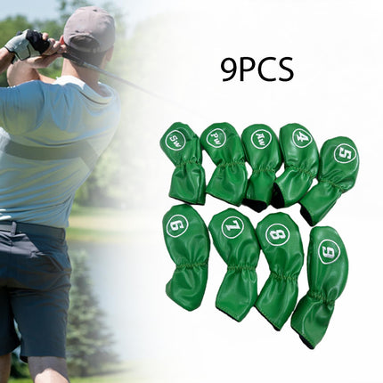 9Pcs Golf Iron Headcovers Fashion Golf Accessories Golf Iron Head Protectors Green