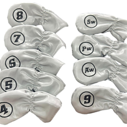 9Pcs Golf Iron Headcovers Fashion Golf Accessories Golf Iron Head Protectors Gray