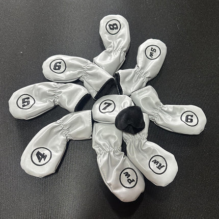 9Pcs Golf Iron Headcovers Fashion Golf Accessories Golf Iron Head Protectors Gray