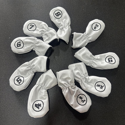 9Pcs Golf Iron Headcovers Fashion Golf Accessories Golf Iron Head Protectors Gray