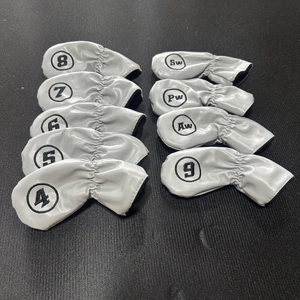9Pcs Golf Iron Headcovers Fashion Golf Accessories Golf Iron Head Protectors Gray