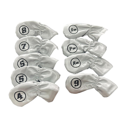 9Pcs Golf Iron Headcovers Fashion Golf Accessories Golf Iron Head Protectors Gray