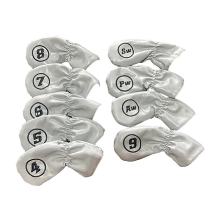 9Pcs Golf Iron Headcovers Fashion Golf Accessories Golf Iron Head Protectors Gray