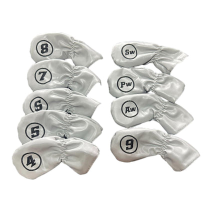 9Pcs Golf Iron Headcovers Fashion Golf Accessories Golf Iron Head Protectors Gray