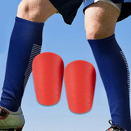 2Pcs Mini Soccer Shin Guards Sports Gear Shin Protection for Kids Boys Girls Red XS