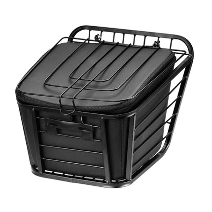 Rear Bike Basket Carrier Metal Cycling Rack Basket for Biking Luggage Hiking