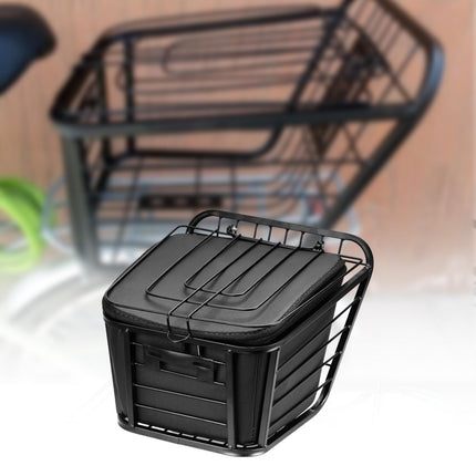 Rear Bike Basket Carrier Metal Cycling Rack Basket for Biking Luggage Hiking