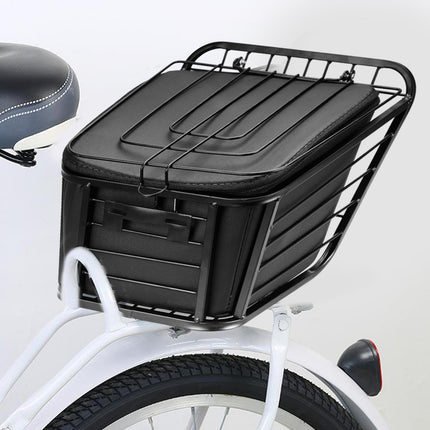 Rear Bike Basket Carrier Metal Cycling Rack Basket for Biking Luggage Hiking