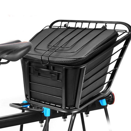 Rear Bike Basket Carrier Metal Cycling Rack Basket for Biking Luggage Hiking
