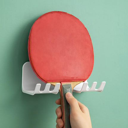 2x Wall Mounted Racket Rack Practical with Small Hooks Badminton Racket Hook