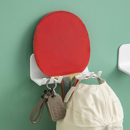 2x Wall Mounted Racket Rack Practical with Small Hooks Badminton Racket Hook