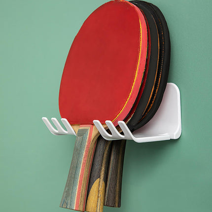 2x Wall Mounted Racket Rack Practical with Small Hooks Badminton Racket Hook