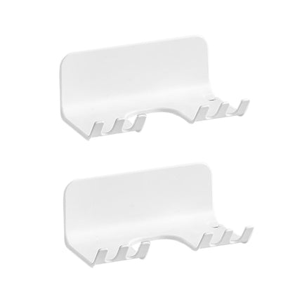 2x Wall Mounted Racket Rack Practical with Small Hooks Badminton Racket Hook