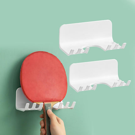 2x Wall Mounted Racket Rack Practical with Small Hooks Badminton Racket Hook