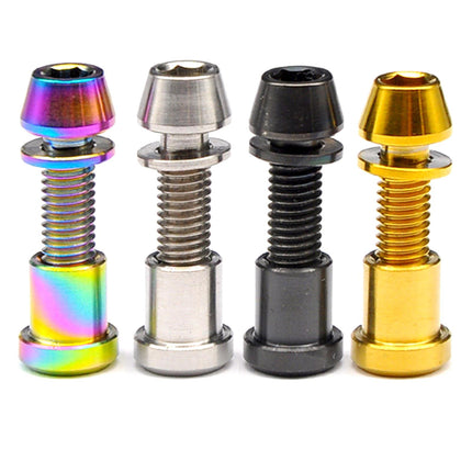Bike Stem Bolt Nut Set Repair Lightweight Attachment Spare Parts Replacement Colorful