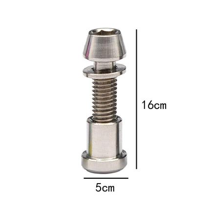 Bike Stem Bolt Nut Set Repair Lightweight Attachment Spare Parts Replacement Silver