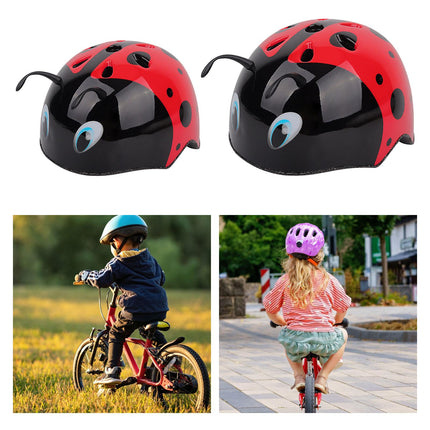 3D Ladybug Bike Helmet Kids Portable Road Cycling Helmet for Children Riding S