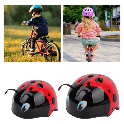 3D Ladybug Bike Helmet Kids Portable Road Cycling Helmet for Children Riding S