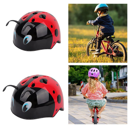 3D Ladybug Bike Helmet Kids Portable Road Cycling Helmet for Children Riding S