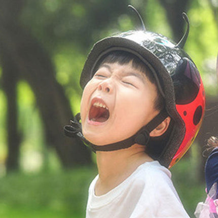 3D Ladybug Bike Helmet Kids Portable Road Cycling Helmet for Children Riding M