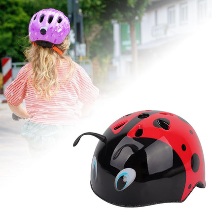 3D Ladybug Bike Helmet Kids Portable Road Cycling Helmet for Children Riding M