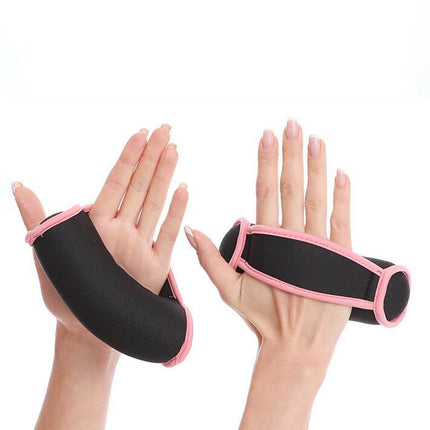 1 Pair Running Hand Weights Detachable Women Handheld Aerobics Sand Bag 1lb Pink