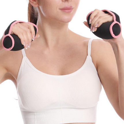 1 Pair Running Hand Weights Detachable Women Handheld Aerobics Sand Bag 1lb Pink