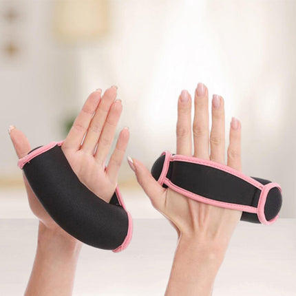 1 Pair Running Hand Weights Detachable Women Handheld Aerobics Sand Bag 2lb Pink