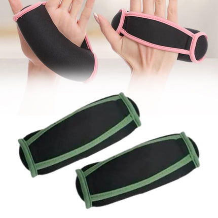 1 Pair Running Hand Weights Detachable Women Handheld Aerobics Sand Bag 2lb Green