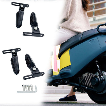 2x Electric Bike Pedals Sturdy Foot Pegs Scooter Pedals for Electric Bicycle Without tools