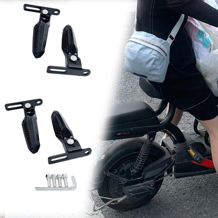 2x Electric Bike Pedals Sturdy Foot Pegs Scooter Pedals for Electric Bicycle Without tools