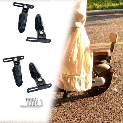 2x Electric Bike Pedals Sturdy Foot Pegs Scooter Pedals for Electric Bicycle Without tools