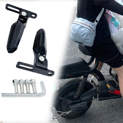 2x Electric Bike Pedals Sturdy Foot Pegs Scooter Pedals for Electric Bicycle With tools