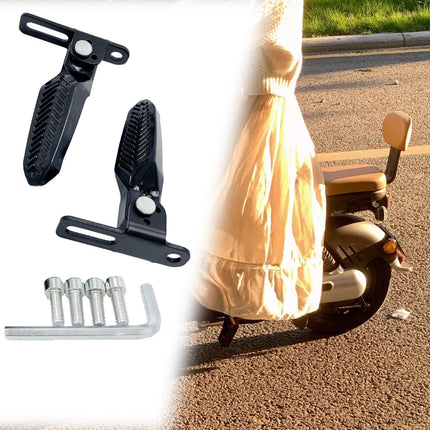 2x Electric Bike Pedals Sturdy Foot Pegs Scooter Pedals for Electric Bicycle With tools