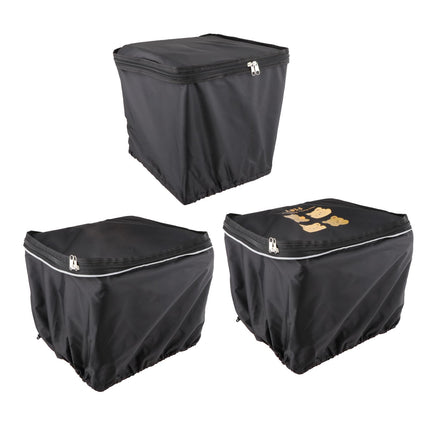 Bike Basket Cover Rainproof Protector for Motorcycles Cycling Electric Bikes Solid Black