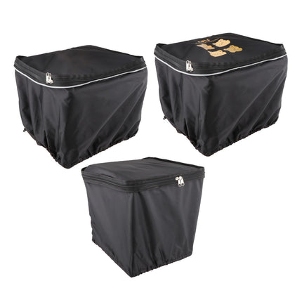 Bike Basket Cover Rainproof Protector for Motorcycles Cycling Electric Bikes Solid Black