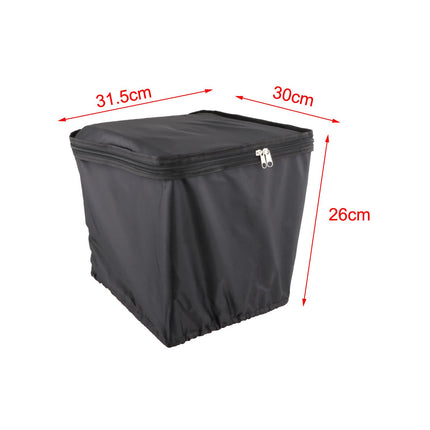 Bike Basket Cover Rainproof Protector for Motorcycles Cycling Electric Bikes Solid Black