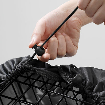 Bike Basket Cover Rainproof Protector for Motorcycles Cycling Electric Bikes Black with Strap