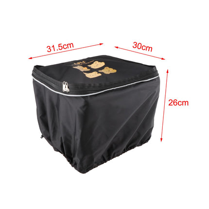 Bike Basket Cover Rainproof Protector for Motorcycles Cycling Electric Bikes Bear Pattern