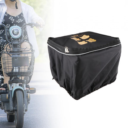 Bike Basket Cover Rainproof Protector for Motorcycles Cycling Electric Bikes Bear Pattern