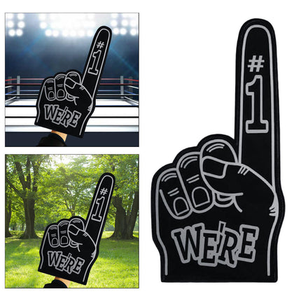 Giant Foam Finger Giant Foam Hand Gloves for Party School Outdoor Activities Black