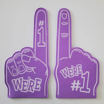 Giant Foam Finger Giant Foam Hand Gloves for Party School Outdoor Activities Purple