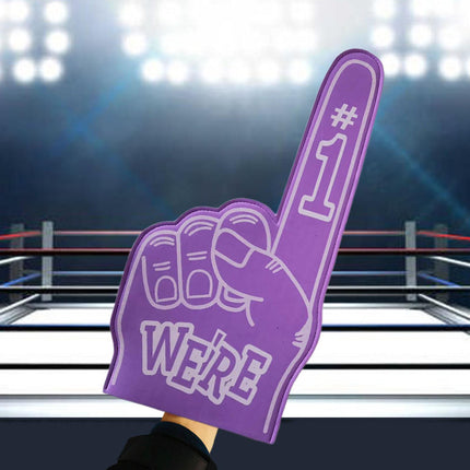 Giant Foam Finger Giant Foam Hand Gloves for Party School Outdoor Activities Purple